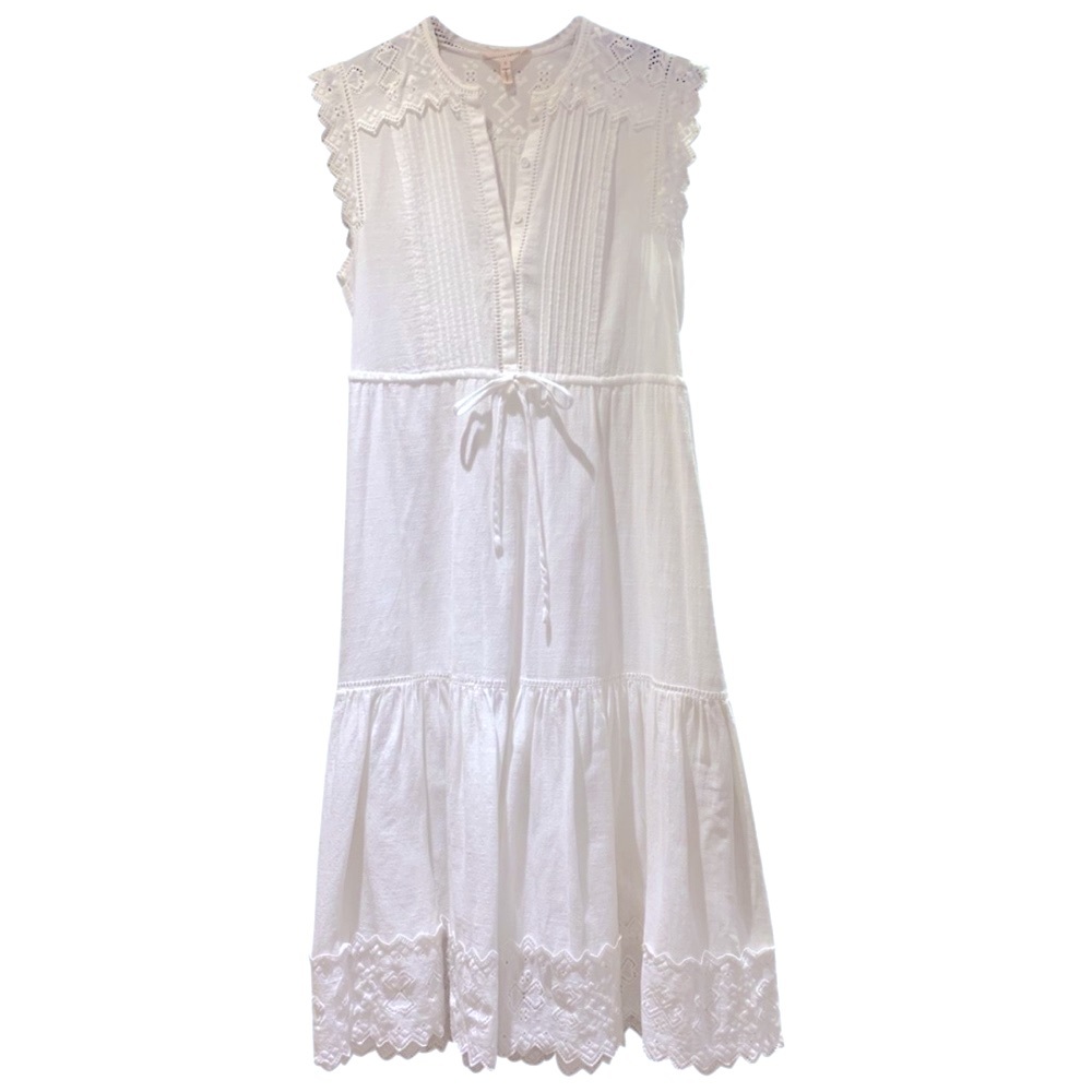 Rebecca Taylor white midi dress - Picture 2 of 9